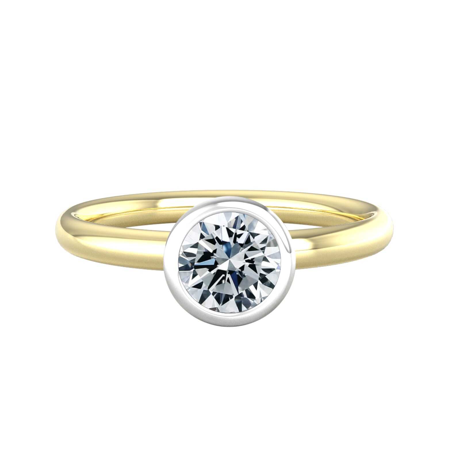 18ct White & Yellow Gold 0.80ct Diamond Ring