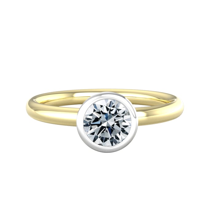 By Request 18ct White & Yellow Gold 0.80ct Diamond Ring - Ring Size C