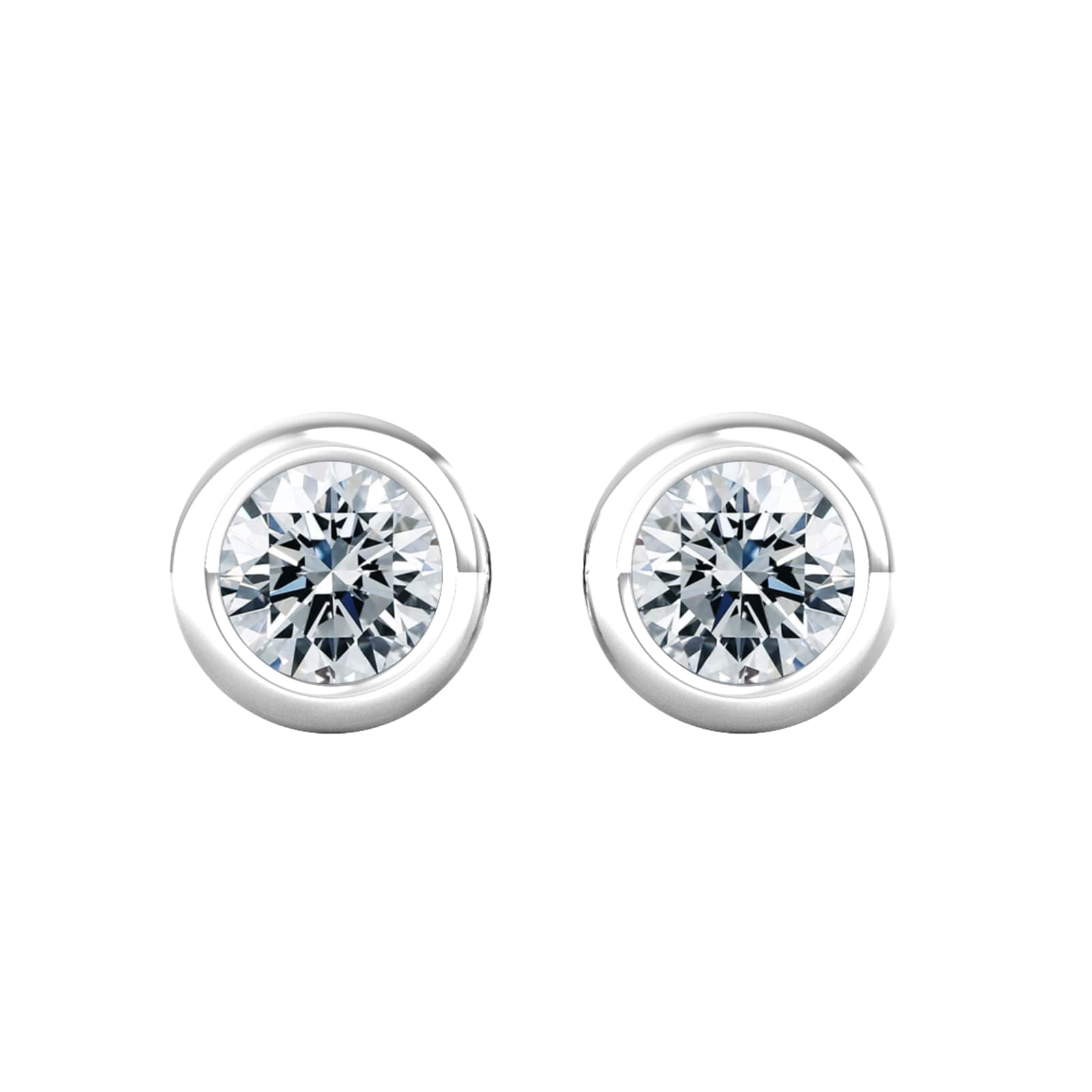 By Request 9ct White Gold 0.25ct Diamond Stud Earrings