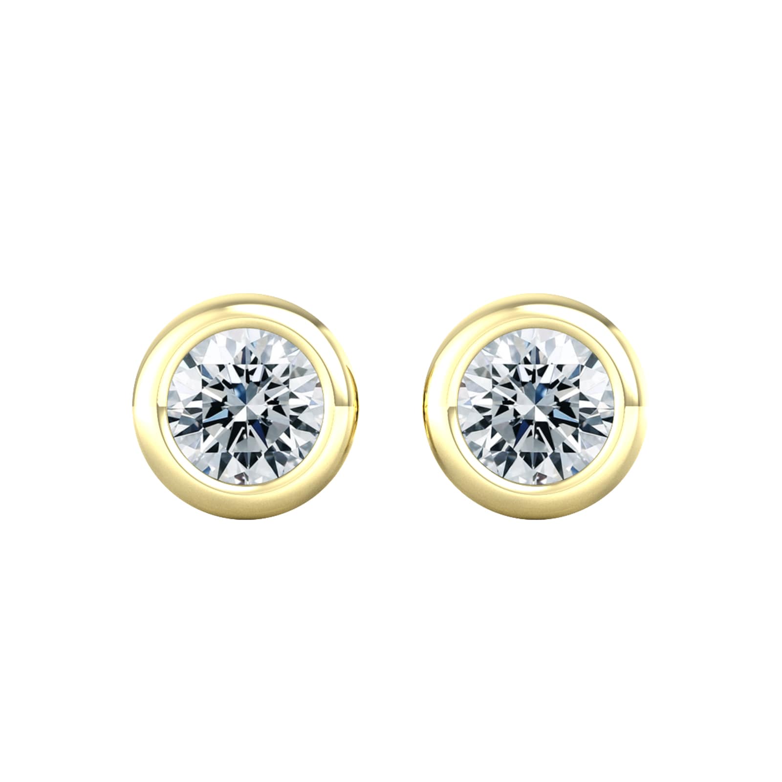 By Request 9ct Yellow Gold 0.25ct Diamond Stud Earrings