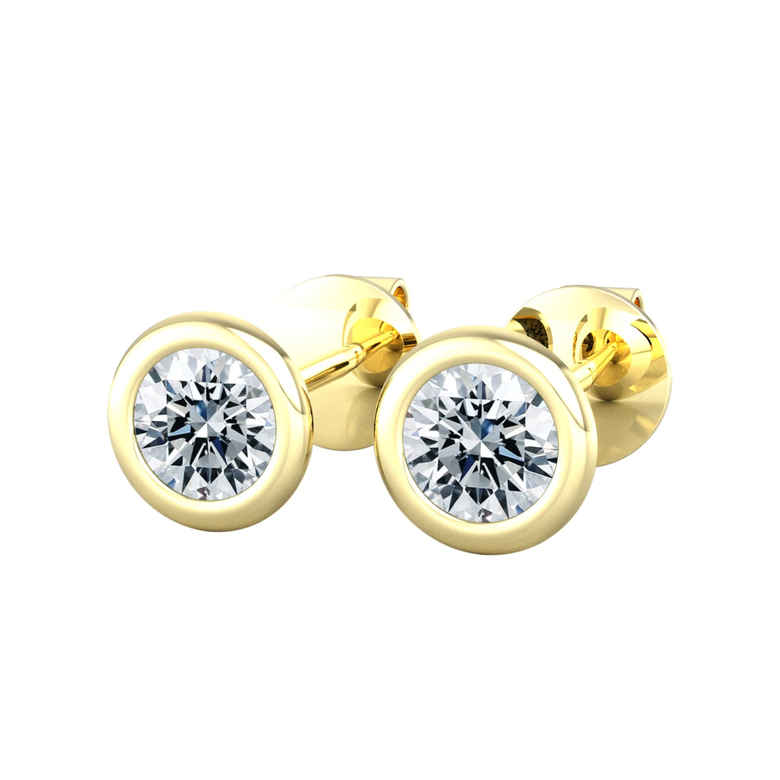 By Request 9ct Yellow Gold 0.25ct Diamond Stud Earrings