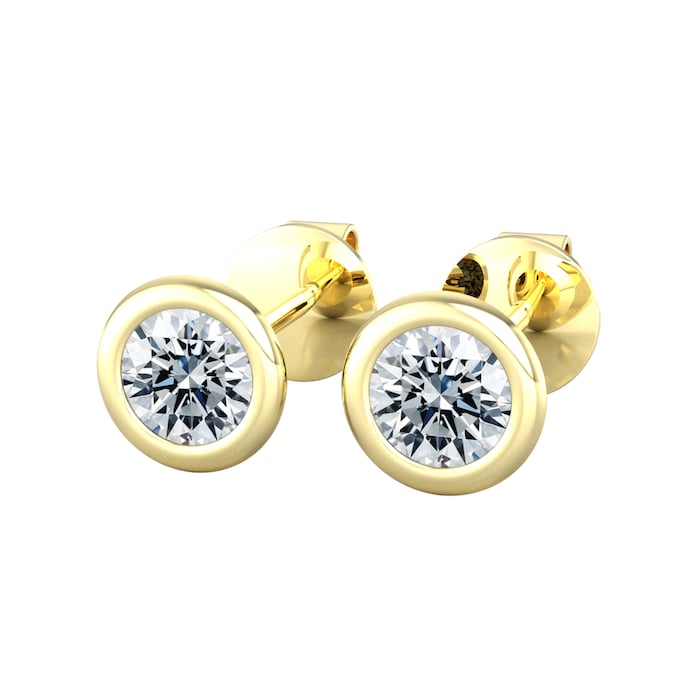 By Request 9ct Yellow Gold 0.40ct Diamond Stud Earrings