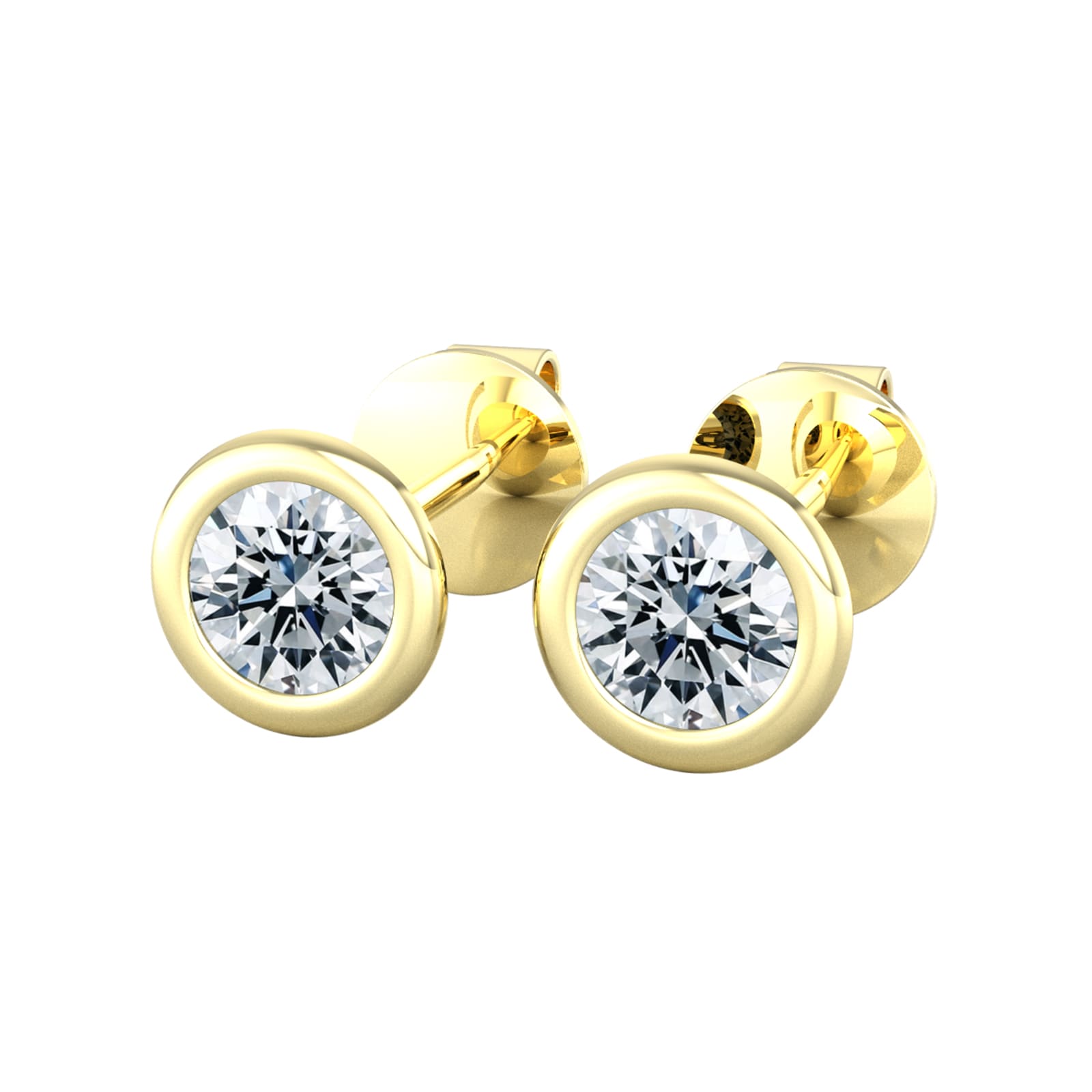 By Request 9ct Yellow Gold 0.40ct Diamond Stud Earrings