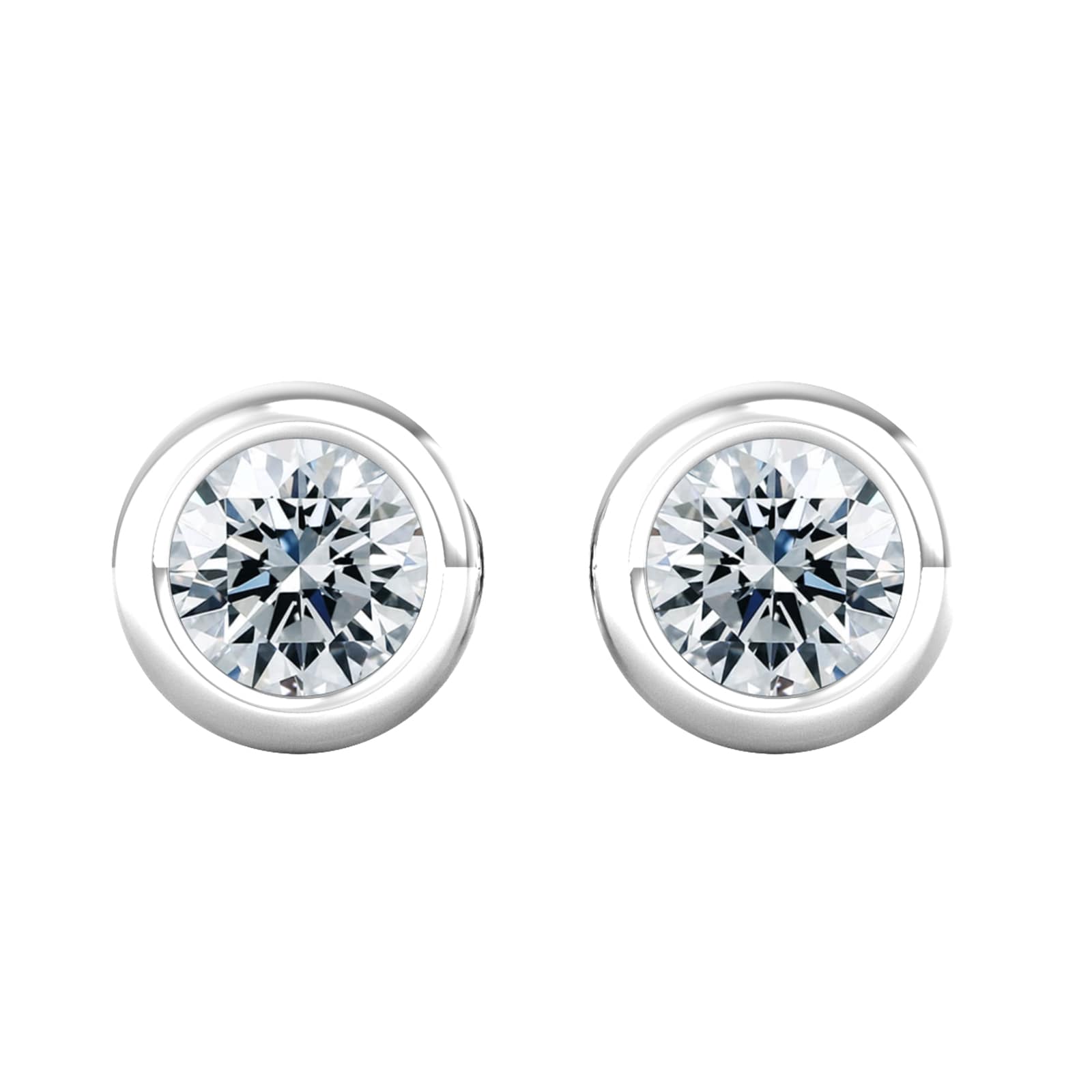 By Request 9ct White Gold 0.50ct Diamond Stud Earrings