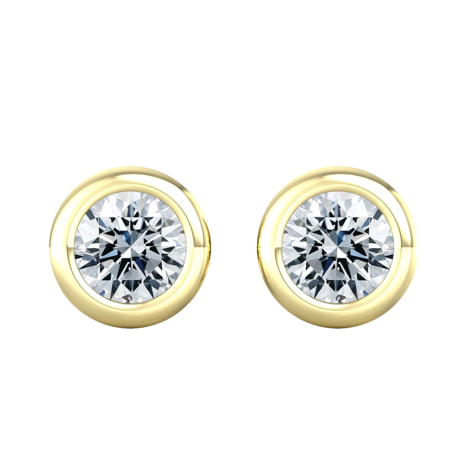 By Request 18ct Yellow Gold 0.50ct Diamond Stud Earrings