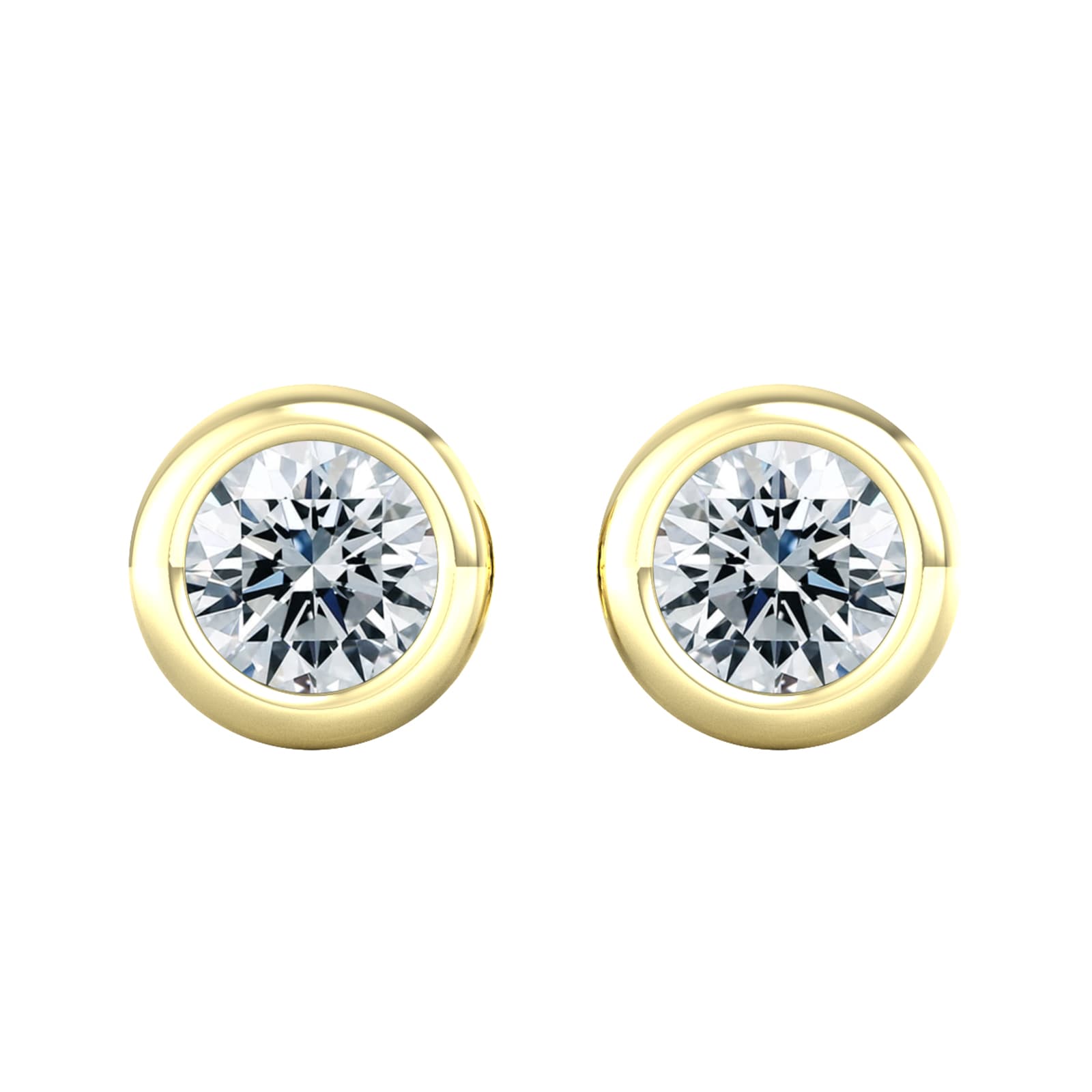 9ct Yellow Gold 0.60ct Diamond Stud Earrings