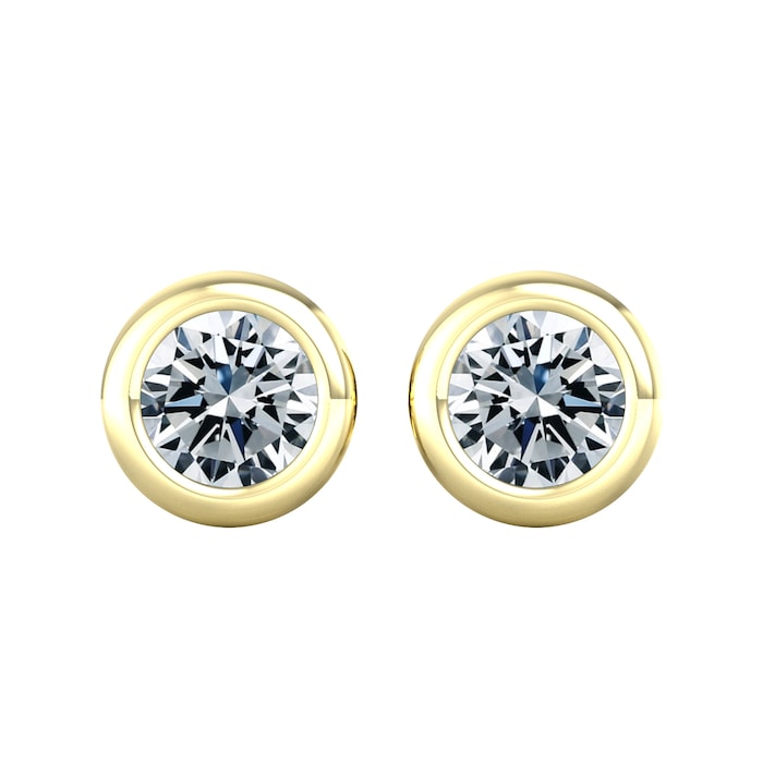 By Request 9ct Yellow Gold 0.75ct Diamond Stud Earrings