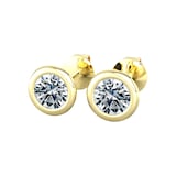 By Request 9ct Yellow Gold 0.75ct Diamond Stud Earrings