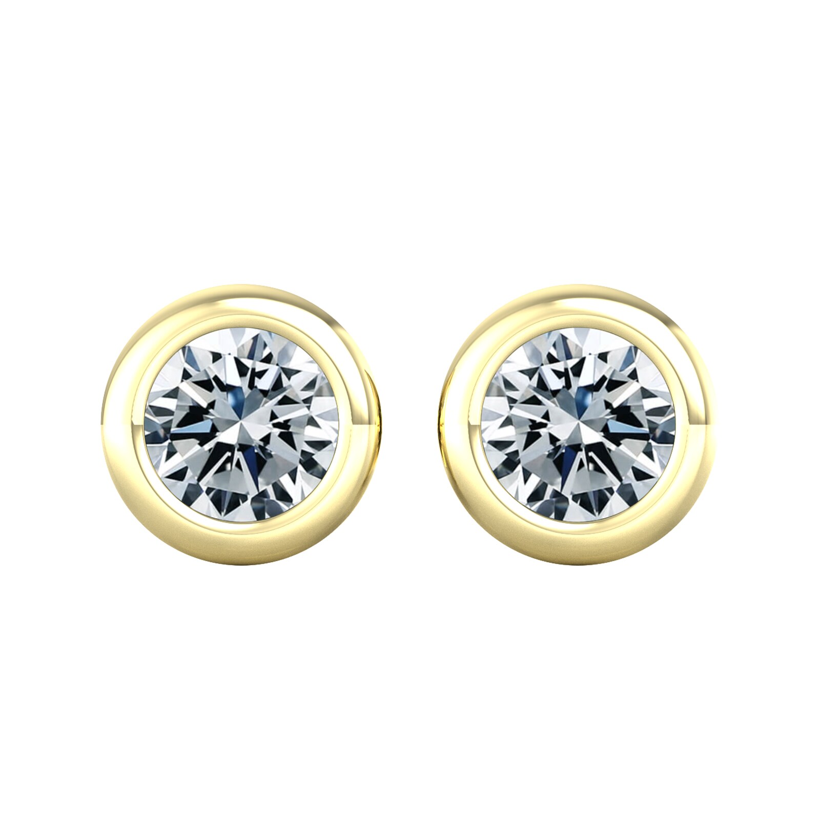 18ct yellow gold 0.75ct diamond stud earrings
