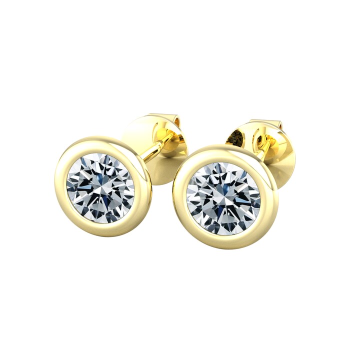 By Request 9ct Yellow Gold 1ct Diamond Stud Earrings