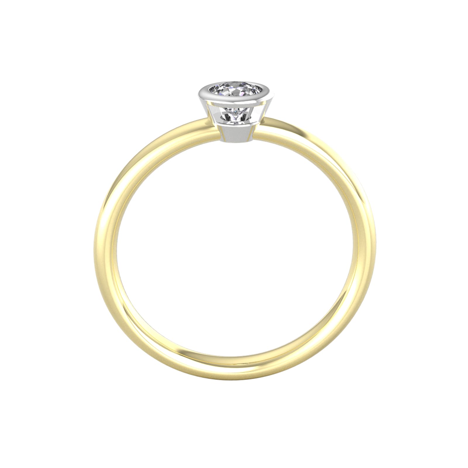 By Request 18ct White & Yellow Gold 0.25ct Diamond Ring