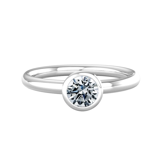 By Request 9ct White Gold 0.50ct Diamond Ring - Ring Size O.5