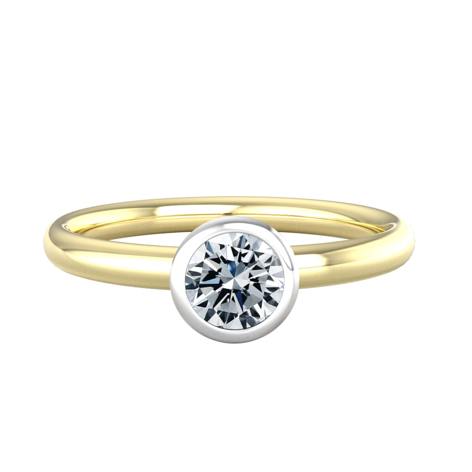 By Request 18ct White & Yellow Gold 0.50ct Diamond Ring