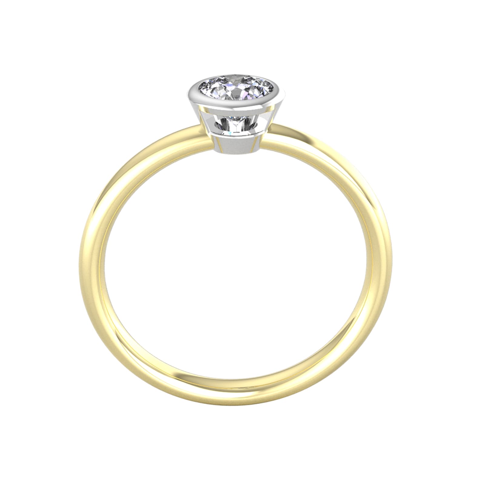 By Request 18ct White & Yellow Gold 0.50ct Diamond Ring