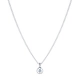 By Request 18ct White Gold 0.40ct Diamond Solitaire Pendant & Chain