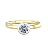 By Request 9ct White & Yellow Gold 0.40ct Diamond Ring - Ring Size Z
