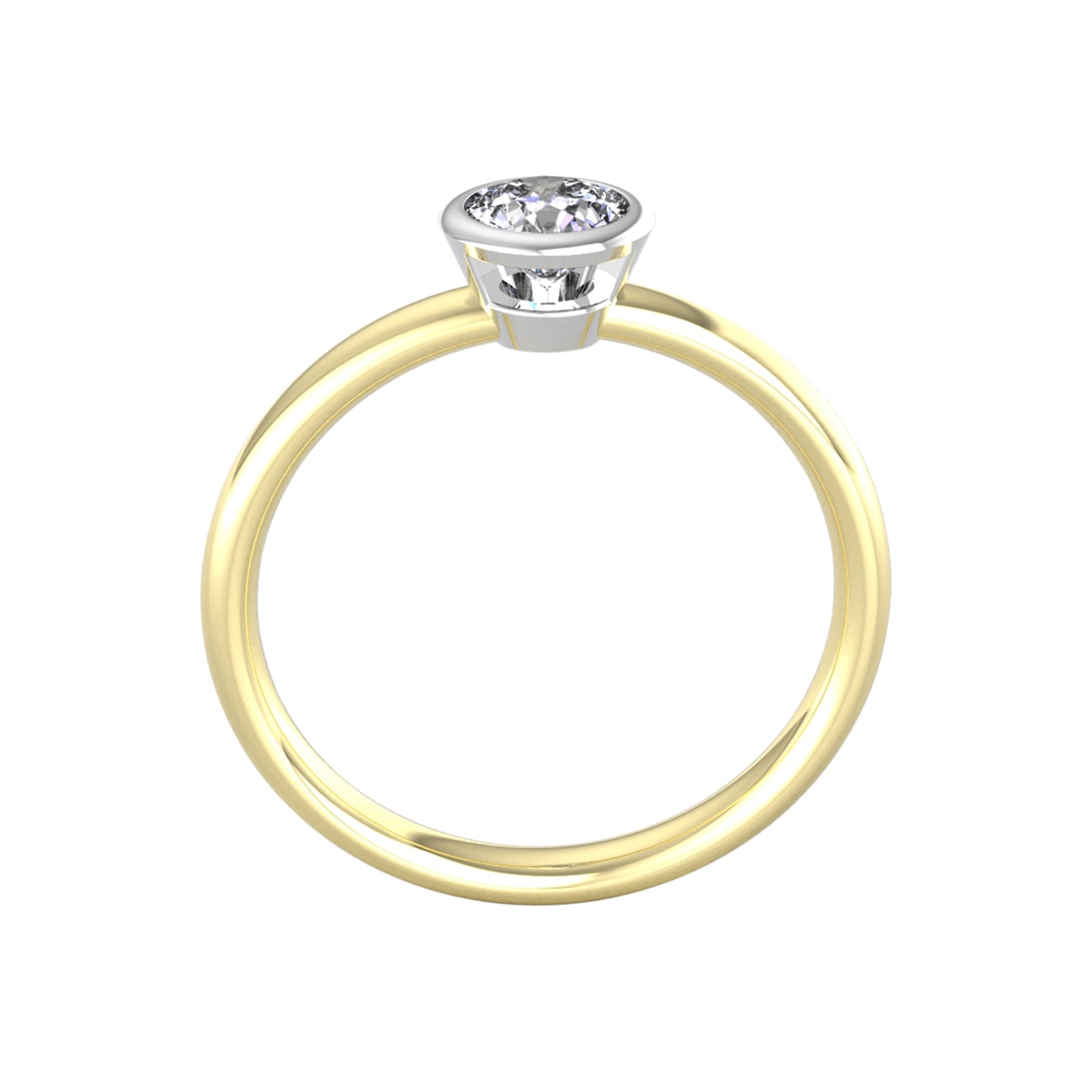 By Request 9ct White & Yellow Gold 0.40ct Diamond Ring