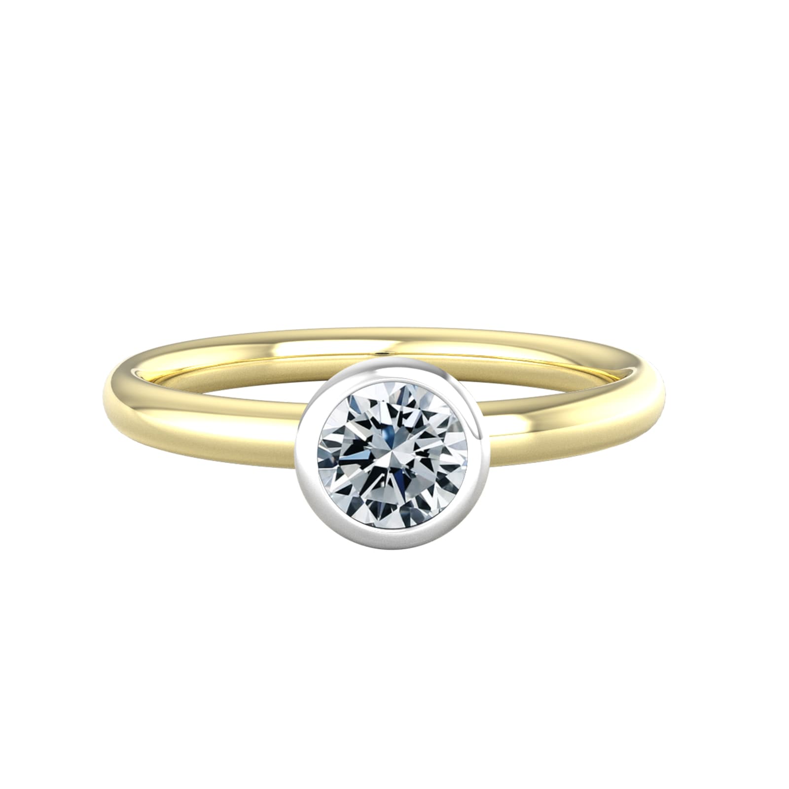 By Request 9ct White & Yellow Gold 0.50ct Diamond Ring