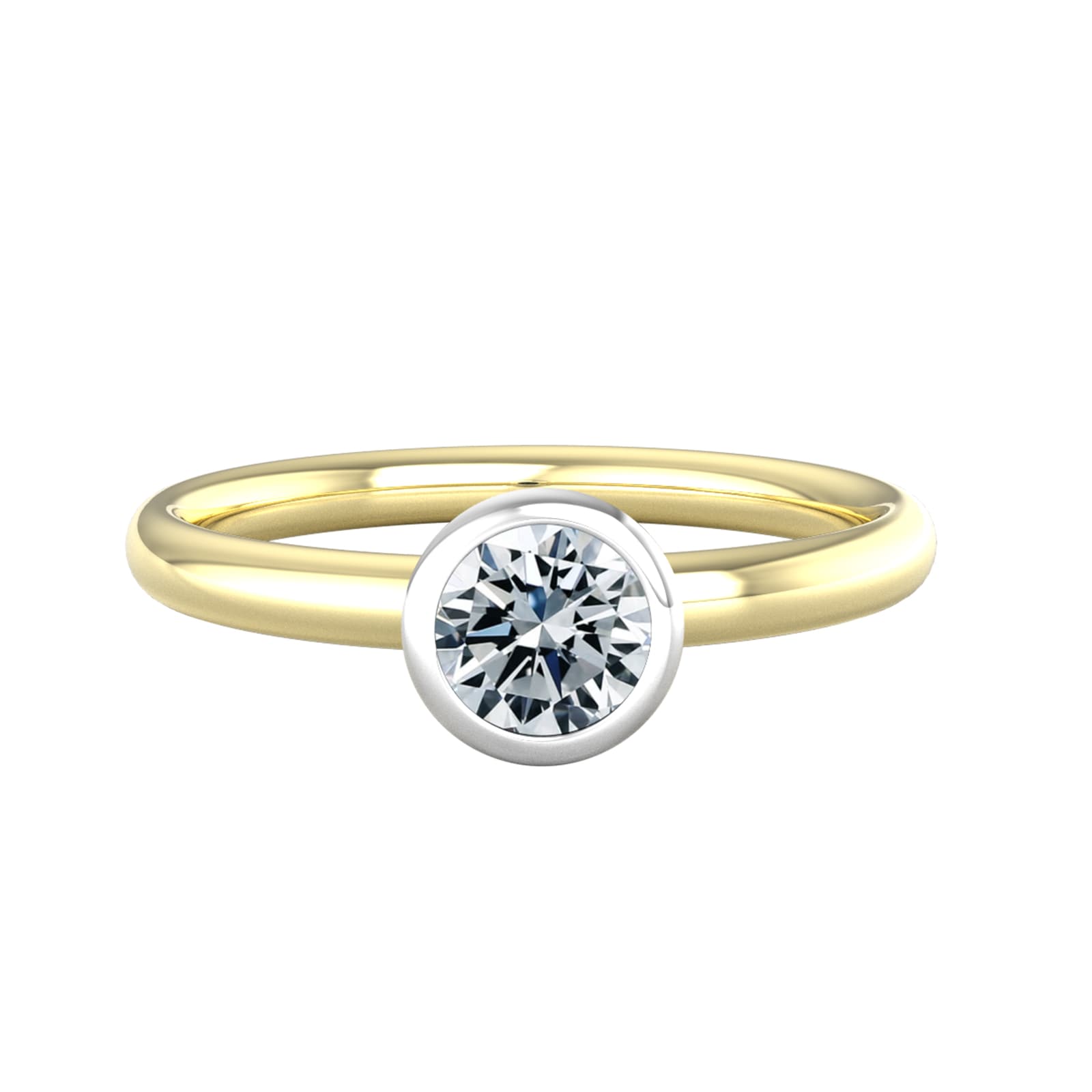 By Request 18ct White & Yellow Gold 0.50ct Diamond Ring
