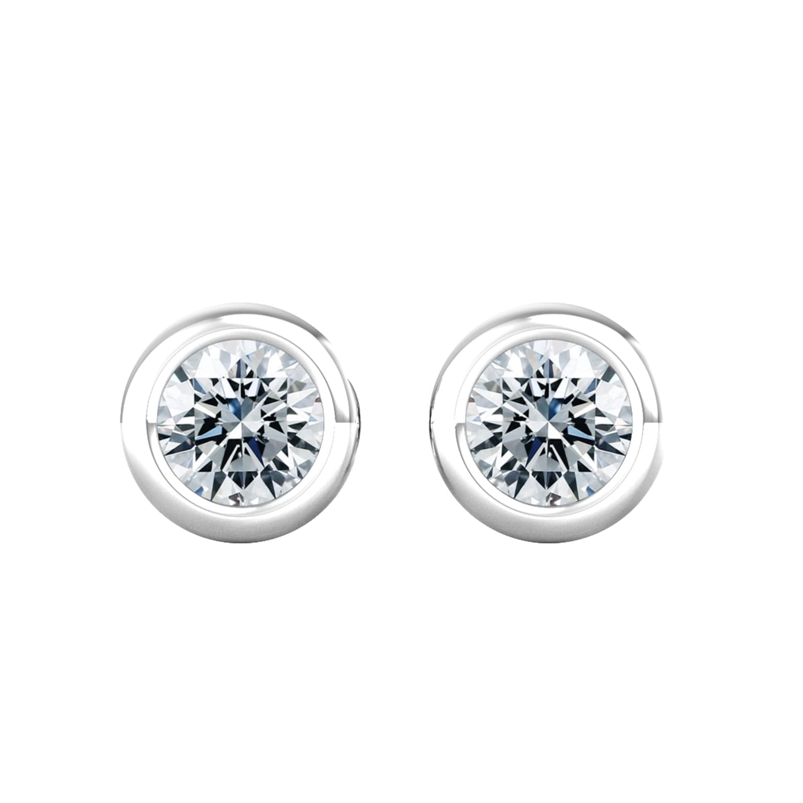 9ct White Gold 025ct Diamond Stud Earrings