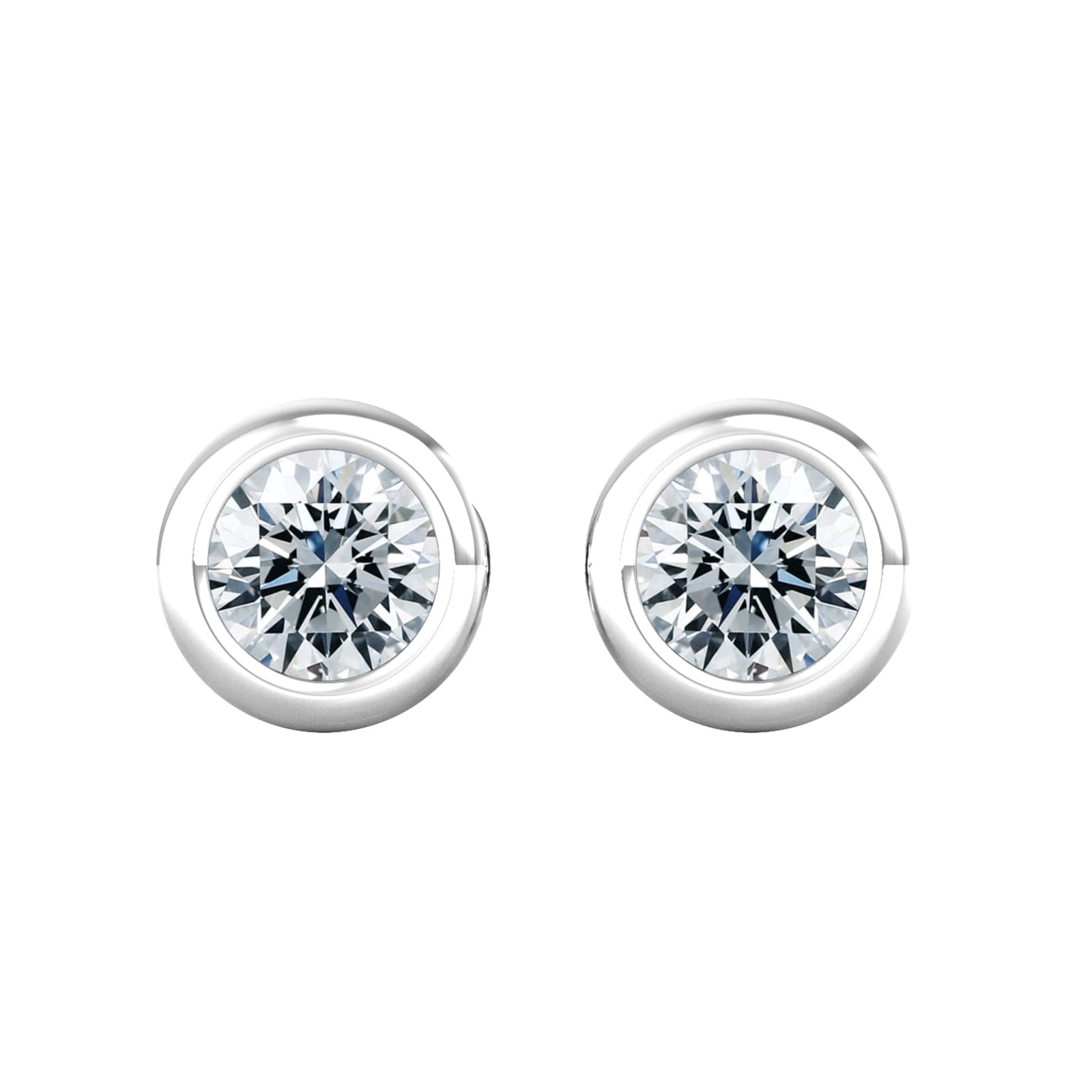 By Request 9ct White Gold 0.40ct Diamond Stud Earrings