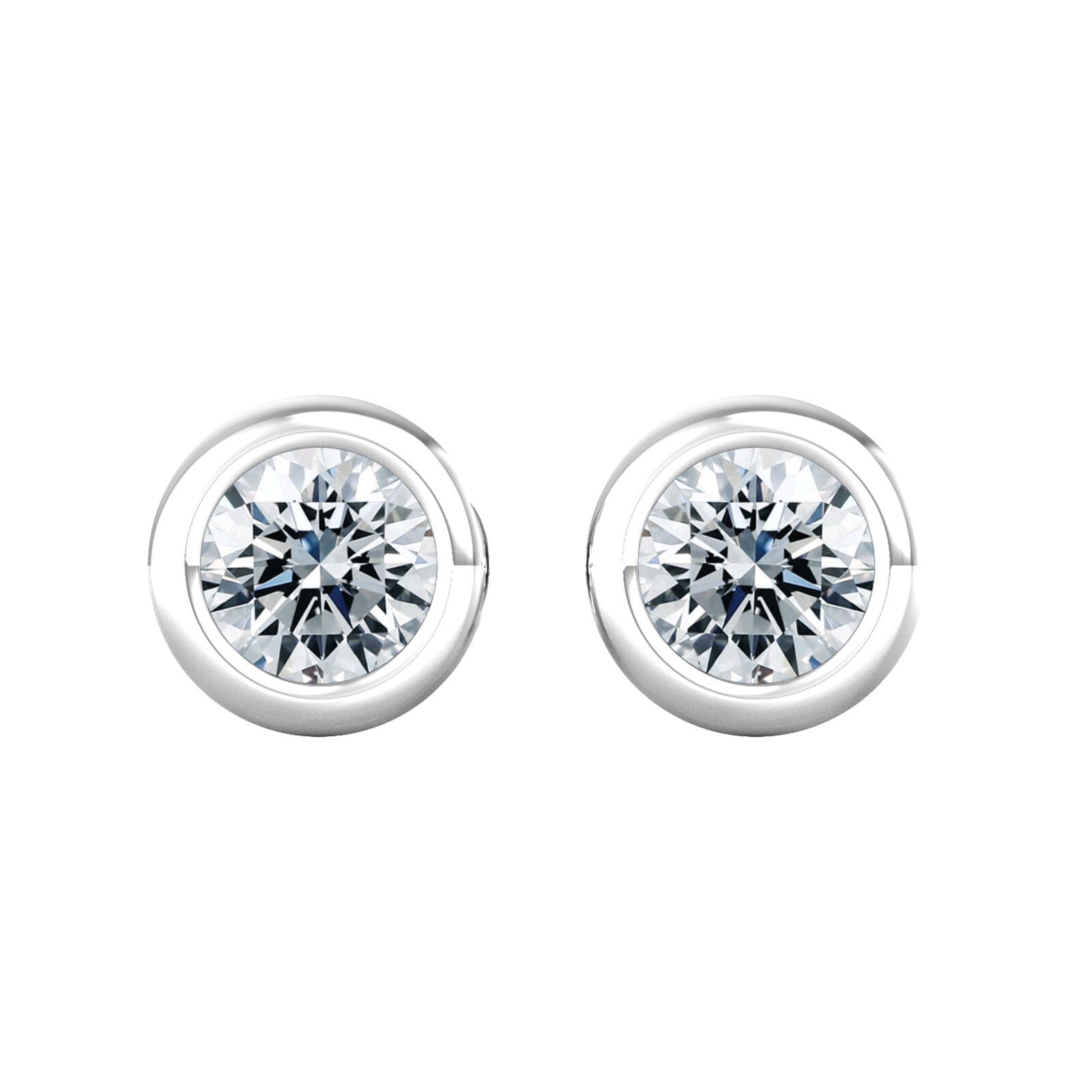 9ct White Gold 0.50ct Diamond Stud Earrings