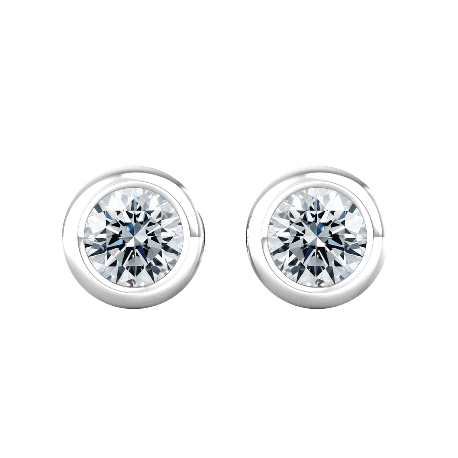 By Request 9ct White Gold 0.50ct Diamond Stud Earrings