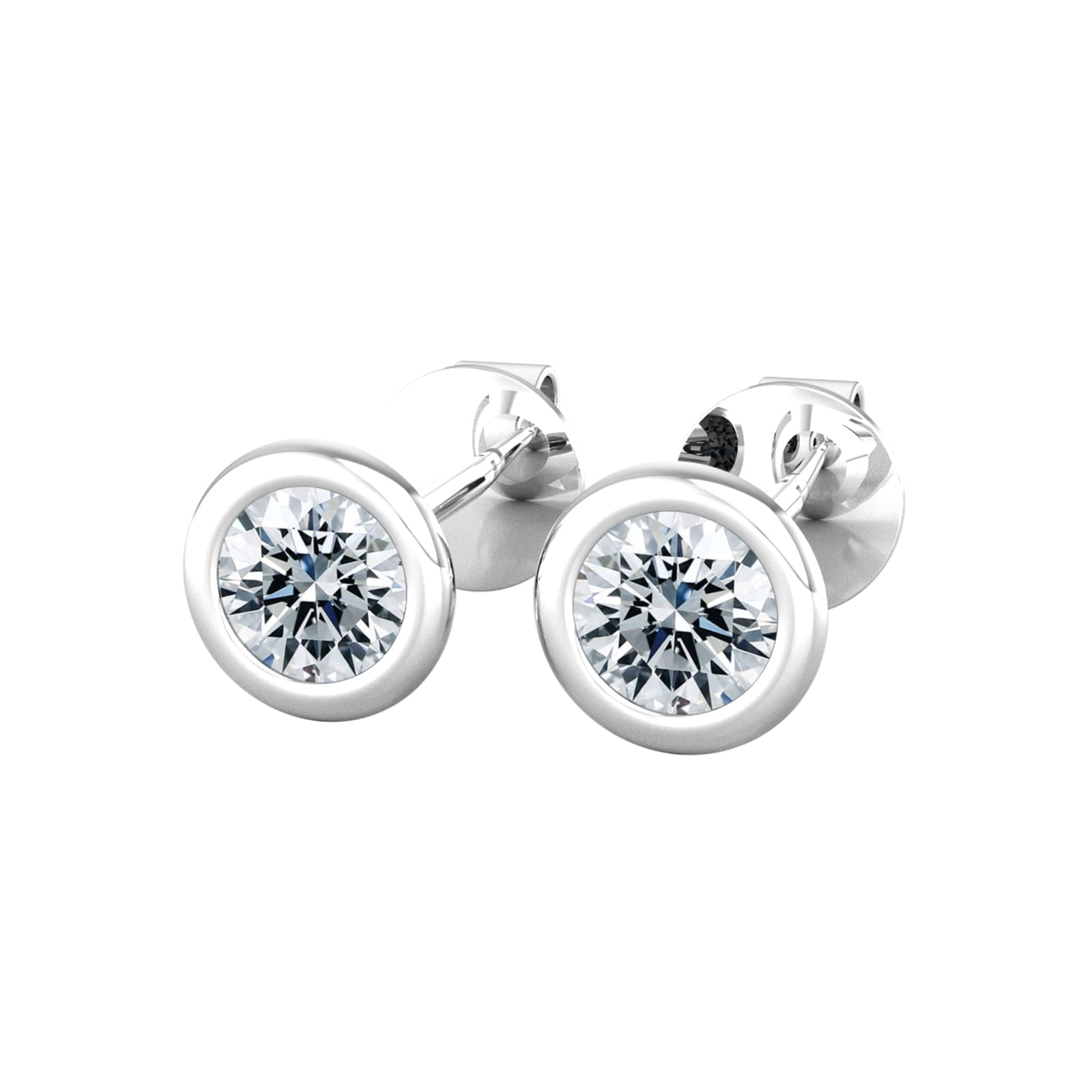 By Request 9ct White Gold 0.50ct Diamond Stud Earrings