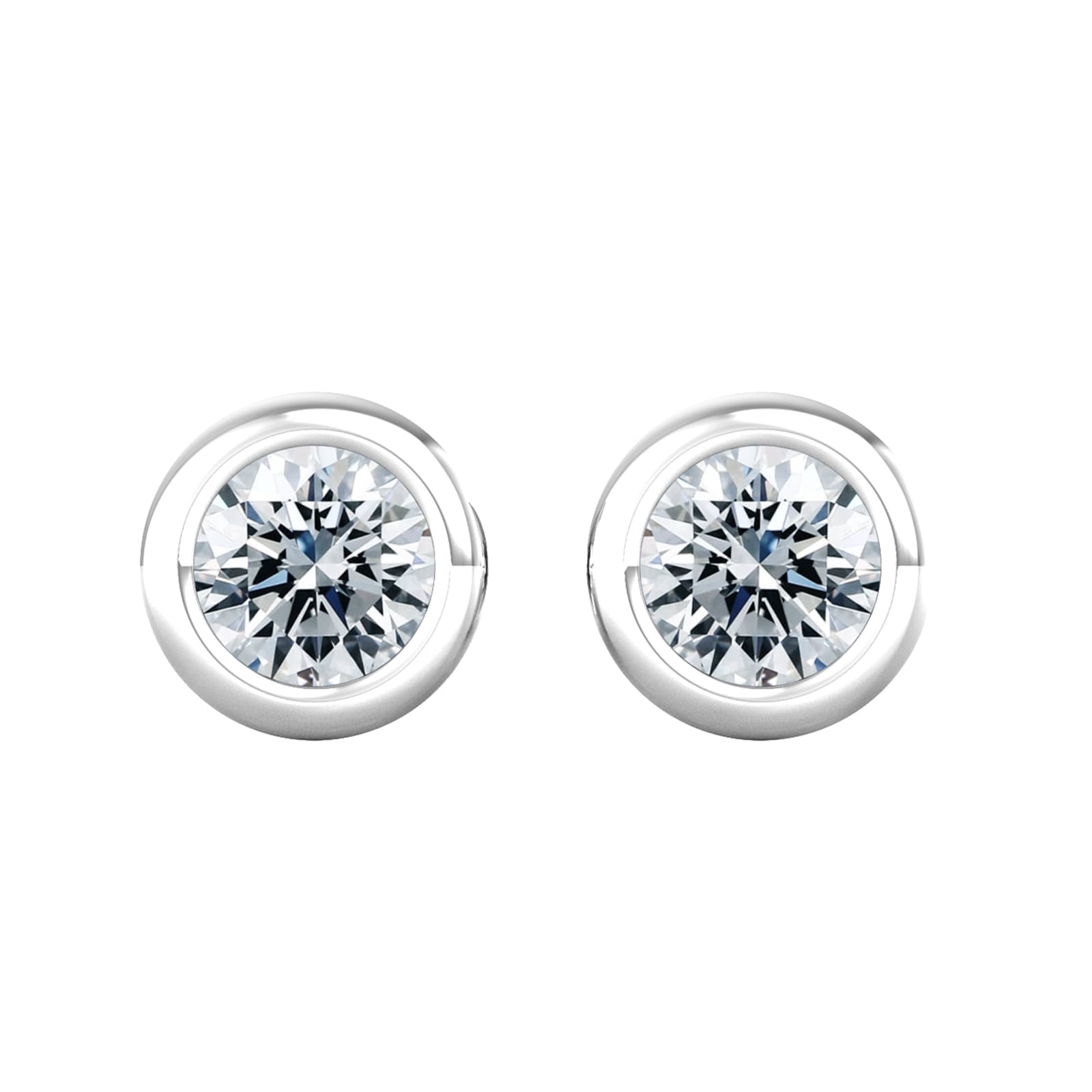 By Request 18ct White Gold 0.50ct Diamond Stud Earrings