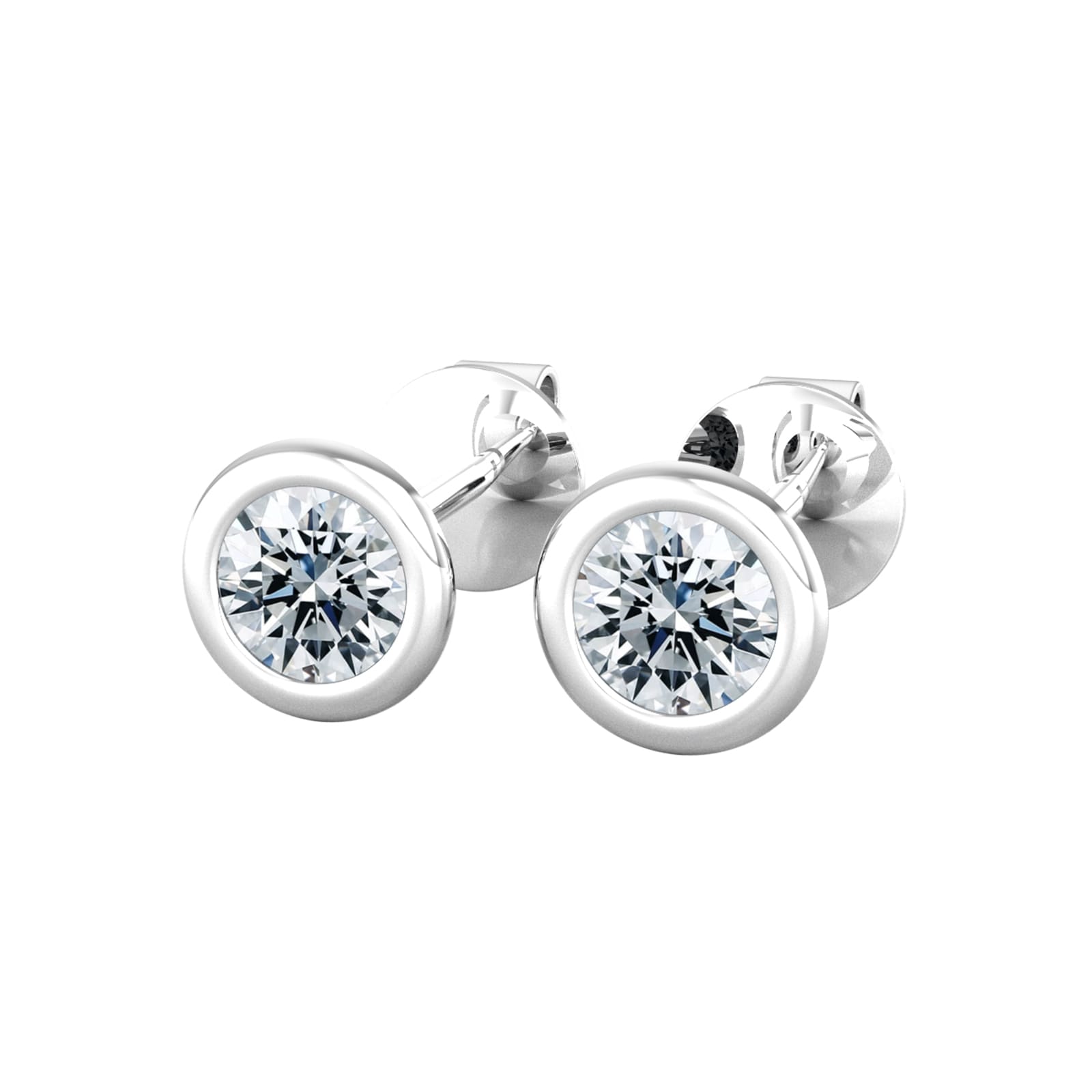 By Request 18ct White Gold 0.50ct Diamond Stud Earrings