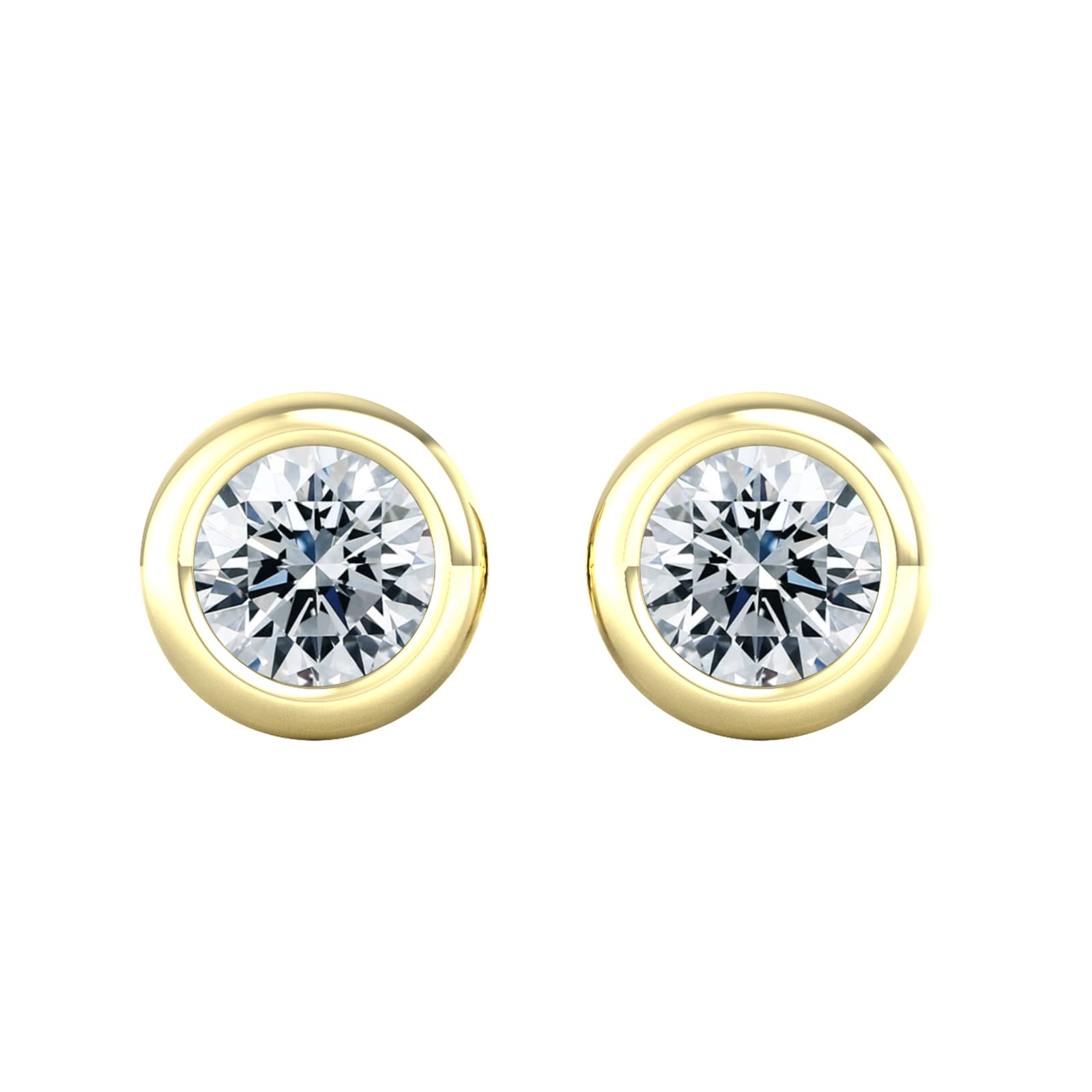 By Request 18ct Yellow Gold 0.50ct Diamond Stud Earrings