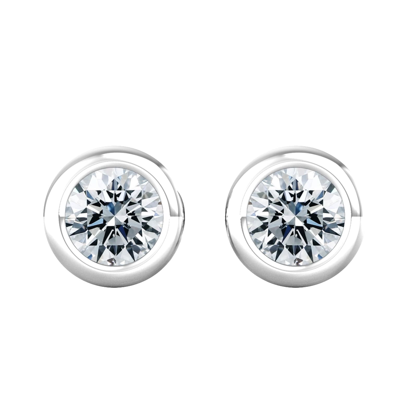 By Request 9ct White Gold 0.60ct Diamond Stud Earrings