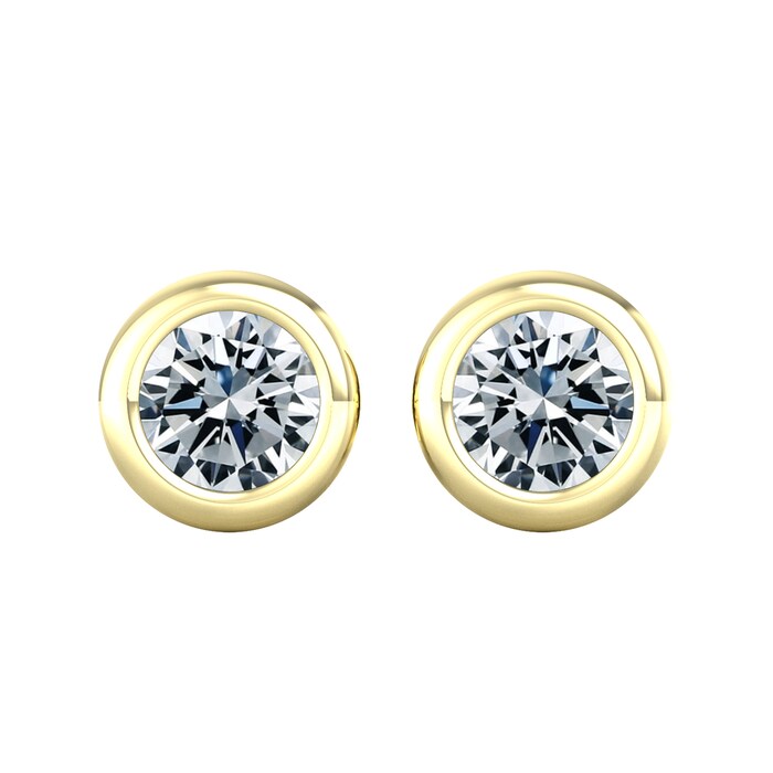 By Request 9ct Yellow Gold 0.80ct Diamond Stud Earrings