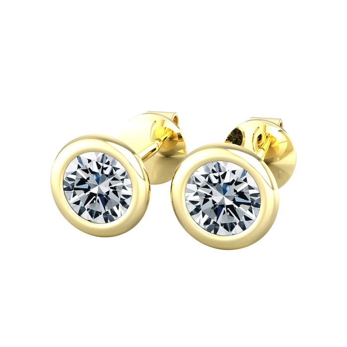 By Request 9ct Yellow Gold 0.80ct Diamond Stud Earrings