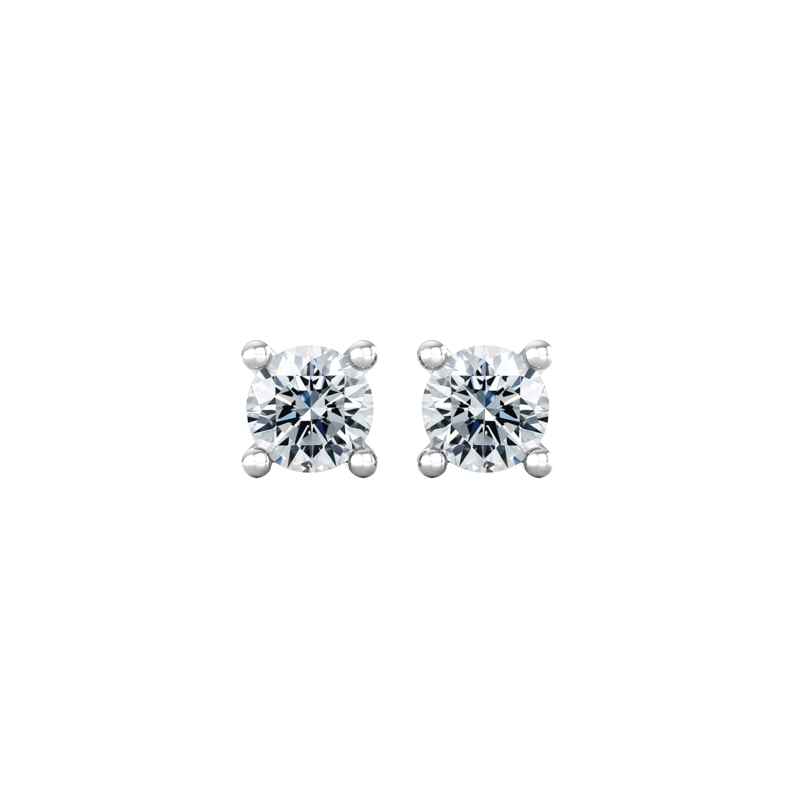 18ct White Gold 0.25cttw Solitaire Diamond Stud Earrings