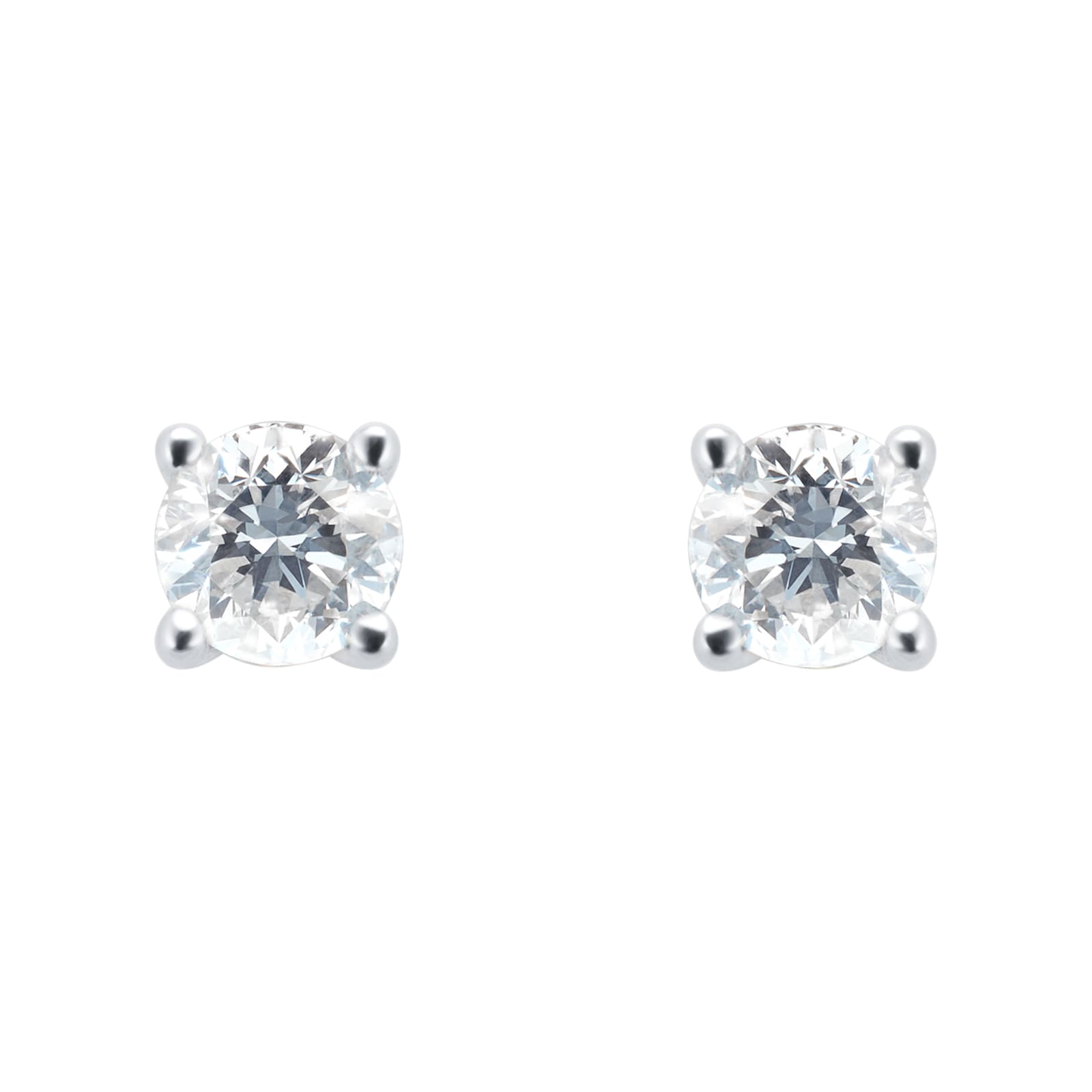 By Request 18ct White Gold 0.33cttw Solitaire Diamond Stud Earrings