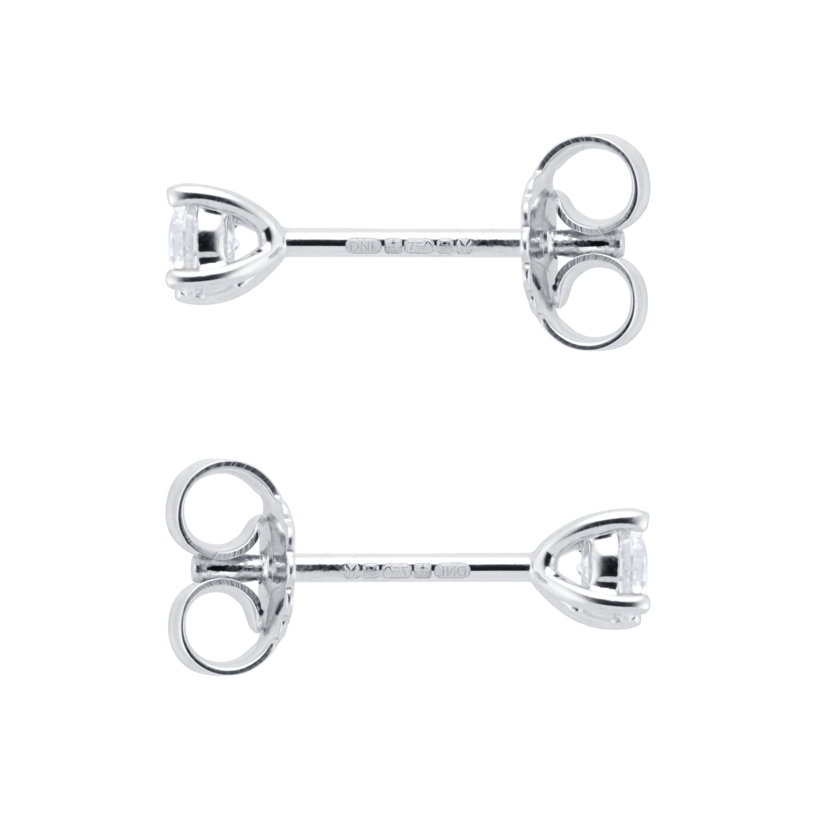 By Request 18ct White Gold 0.33cttw Solitaire Diamond Stud Earrings