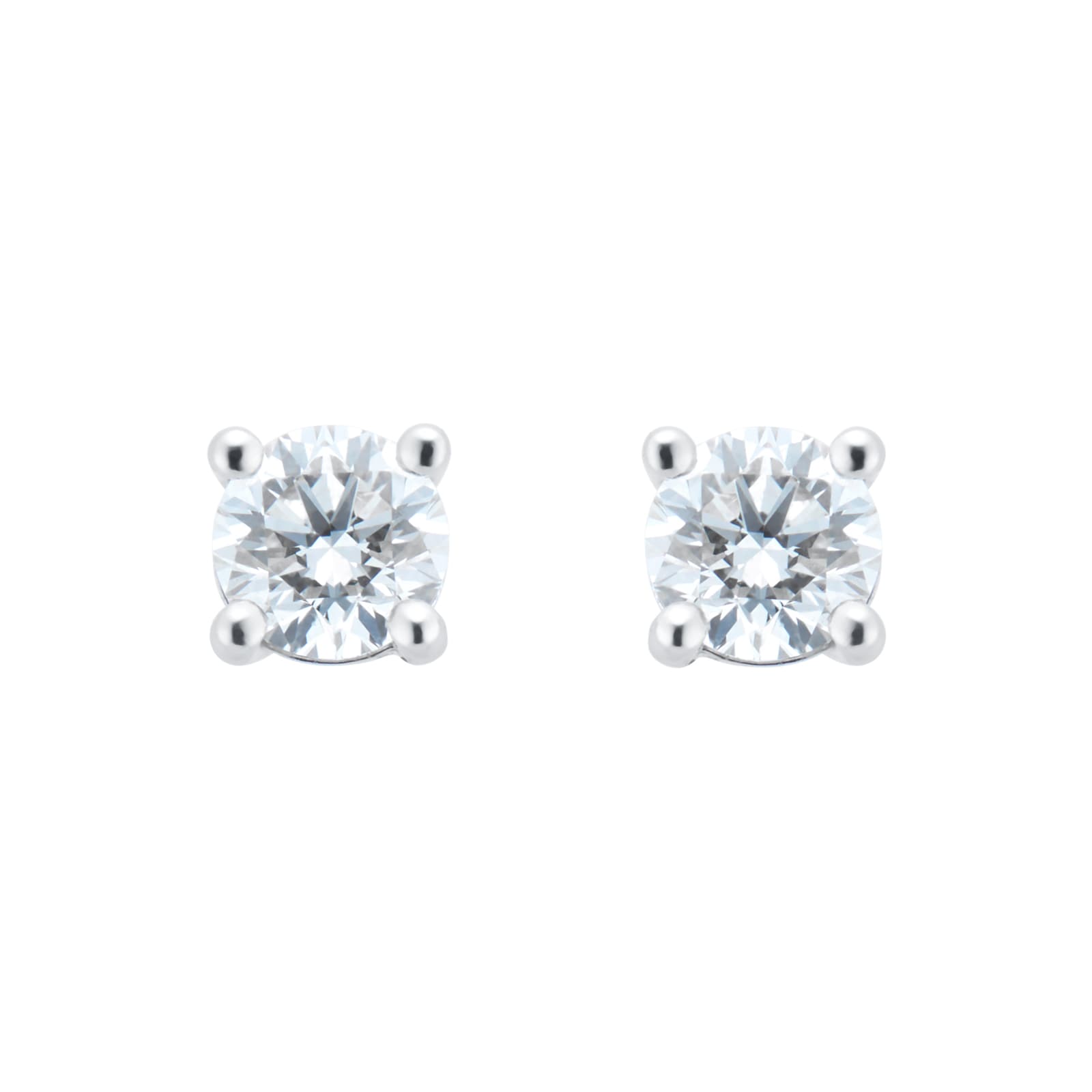 18ct White Gold 0.40cttw Solitaire Diamond Stud Earrings