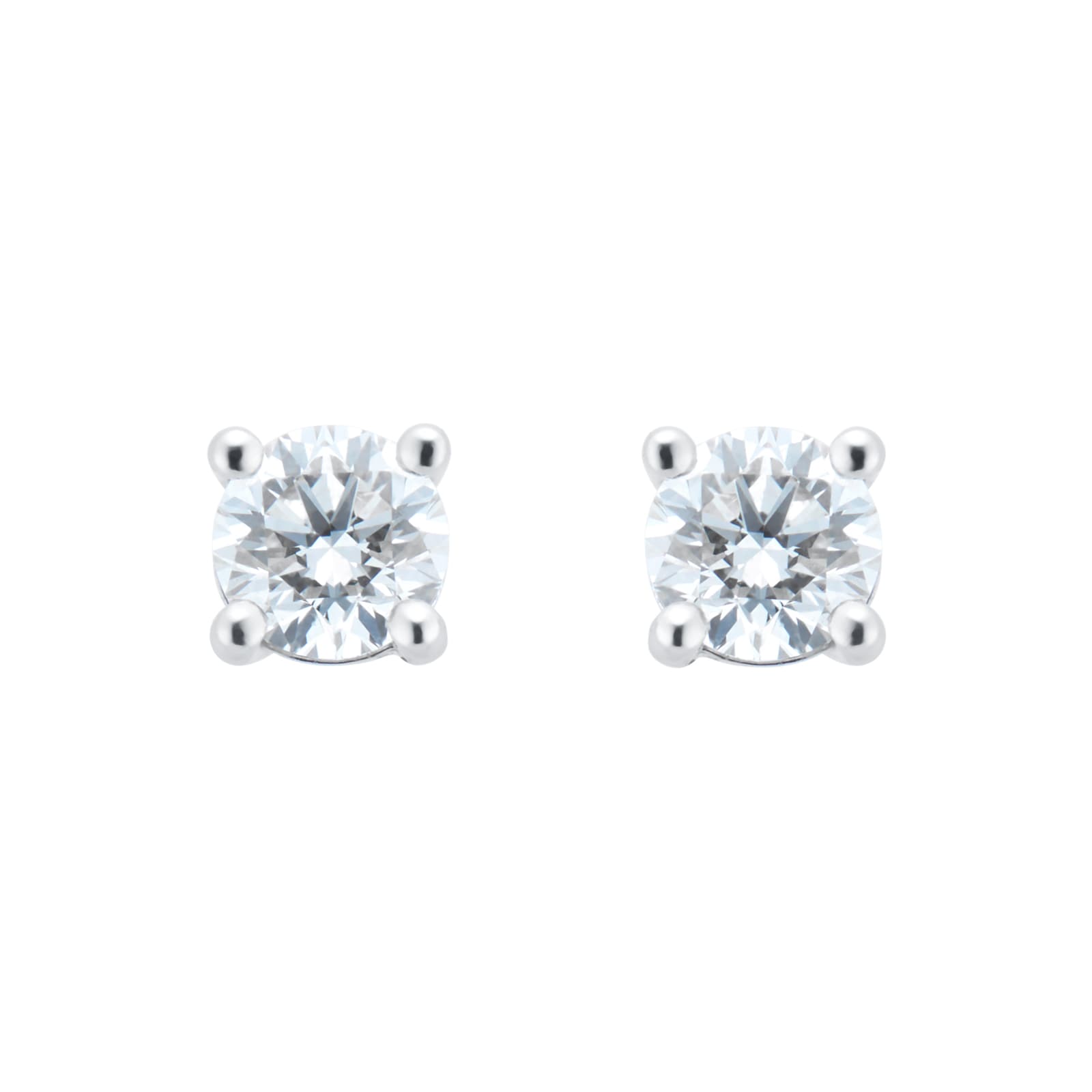 By Request 18ct White Gold 0.40cttw Solitaire Diamond Stud Earrings