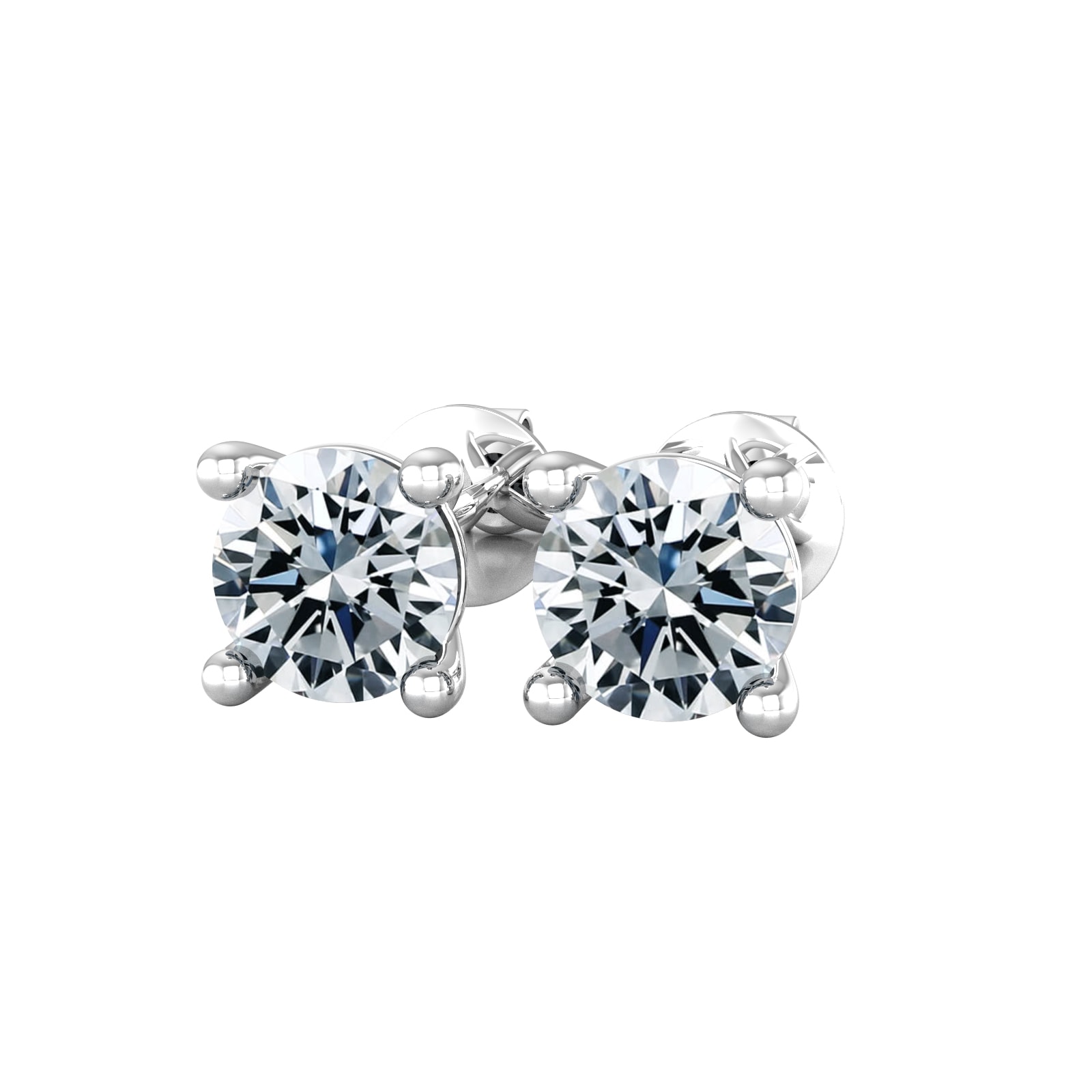 By Request 18ct White Gold 0.75cttw Solitaire Diamond Stud Earrings By Request 18ct White Gold 0.75cttw Solitaire Diamond Stud Earrings