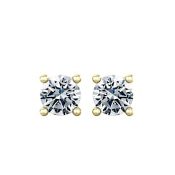 37893417 - 18ct Yellow Gold 0.75cttw Solitaire Diamond Stud Earrings