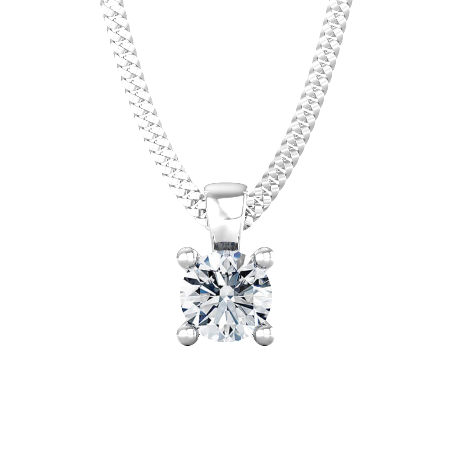 By Request 18ct White Gold 0.50ct Solitaire Diamond Pendant
