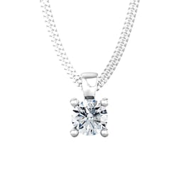 37893431 - 18ct White Gold 0.50ct Solitaire Diamond Pendant