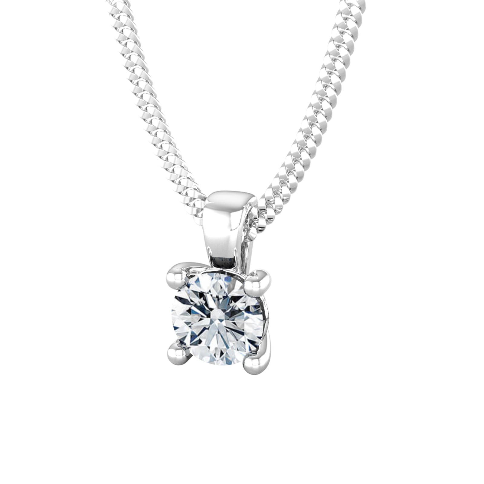 By Request 18ct White Gold 0.50ct Solitaire Diamond Pendant