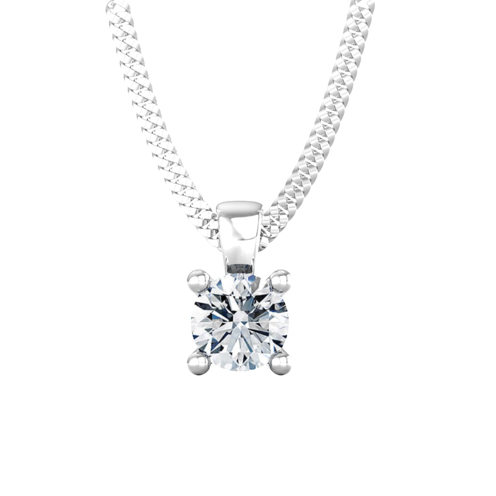 By Request 18ct White Gold 0.60ct Solitaire Diamond Pendant