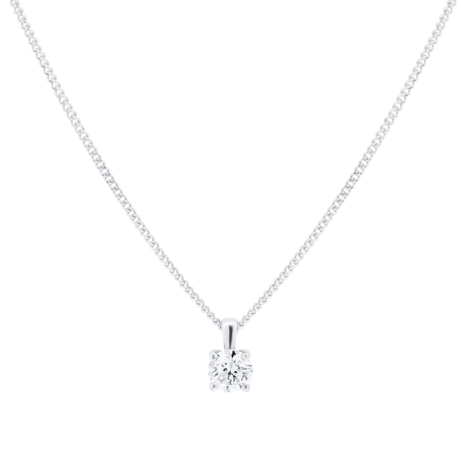 By Request 9ct White Gold 0.75ct Solitaire Diamond Pendant By Request 9ct White Gold 0.75ct Solitaire Diamond Pendant