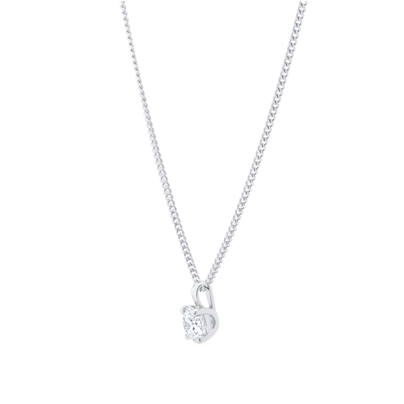 By Request 9ct White Gold 0.75ct Solitaire Diamond Pendant By Request 9ct White Gold 0.75ct Solitaire Diamond Pendant