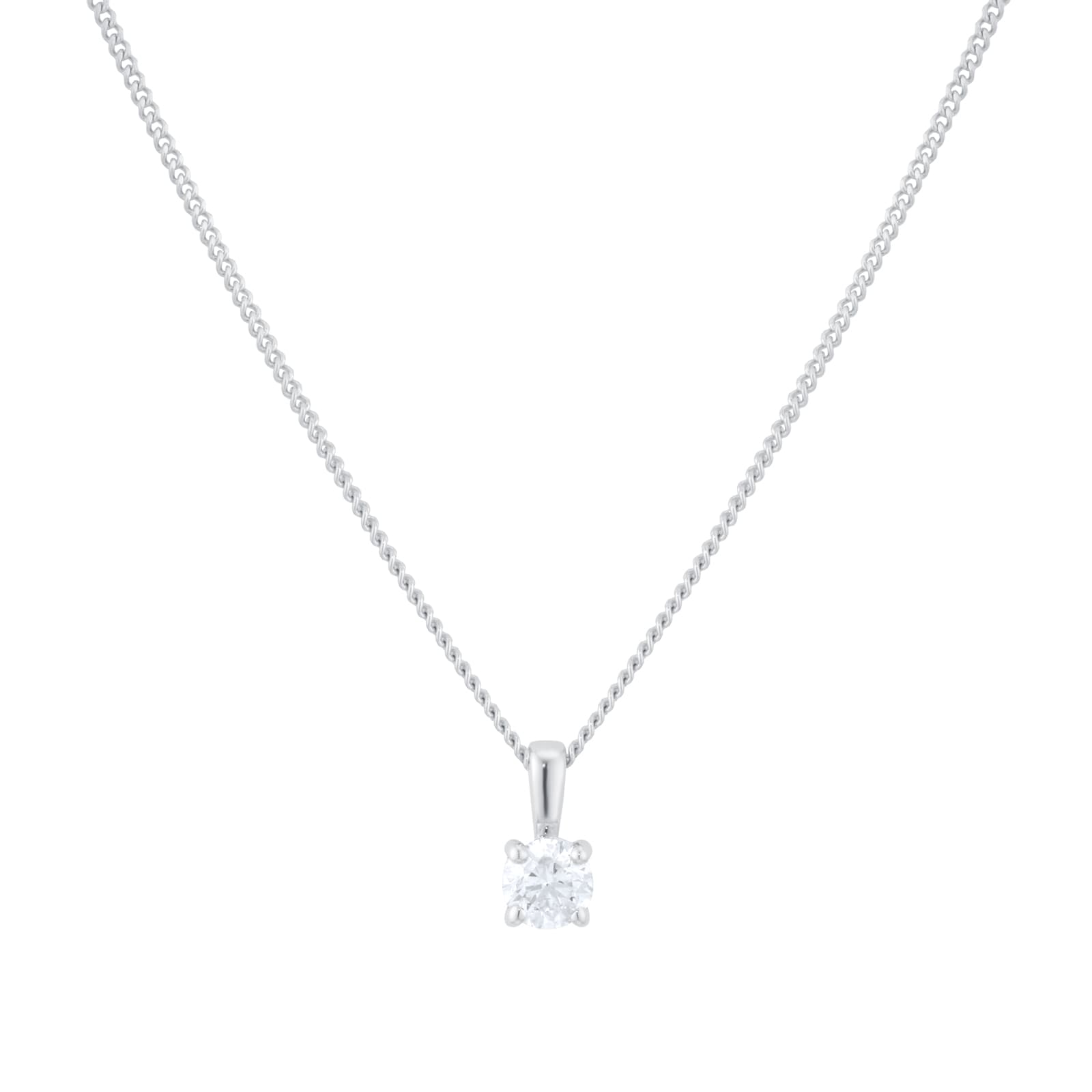 By Request 18ct White Gold 0.75ct Solitaire Diamond Pendant By Request 18ct White Gold 0.75ct Solitaire Diamond Pendant