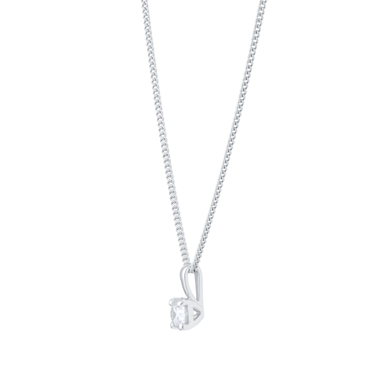 By Request 18ct White Gold 0.75ct Solitaire Diamond Pendant