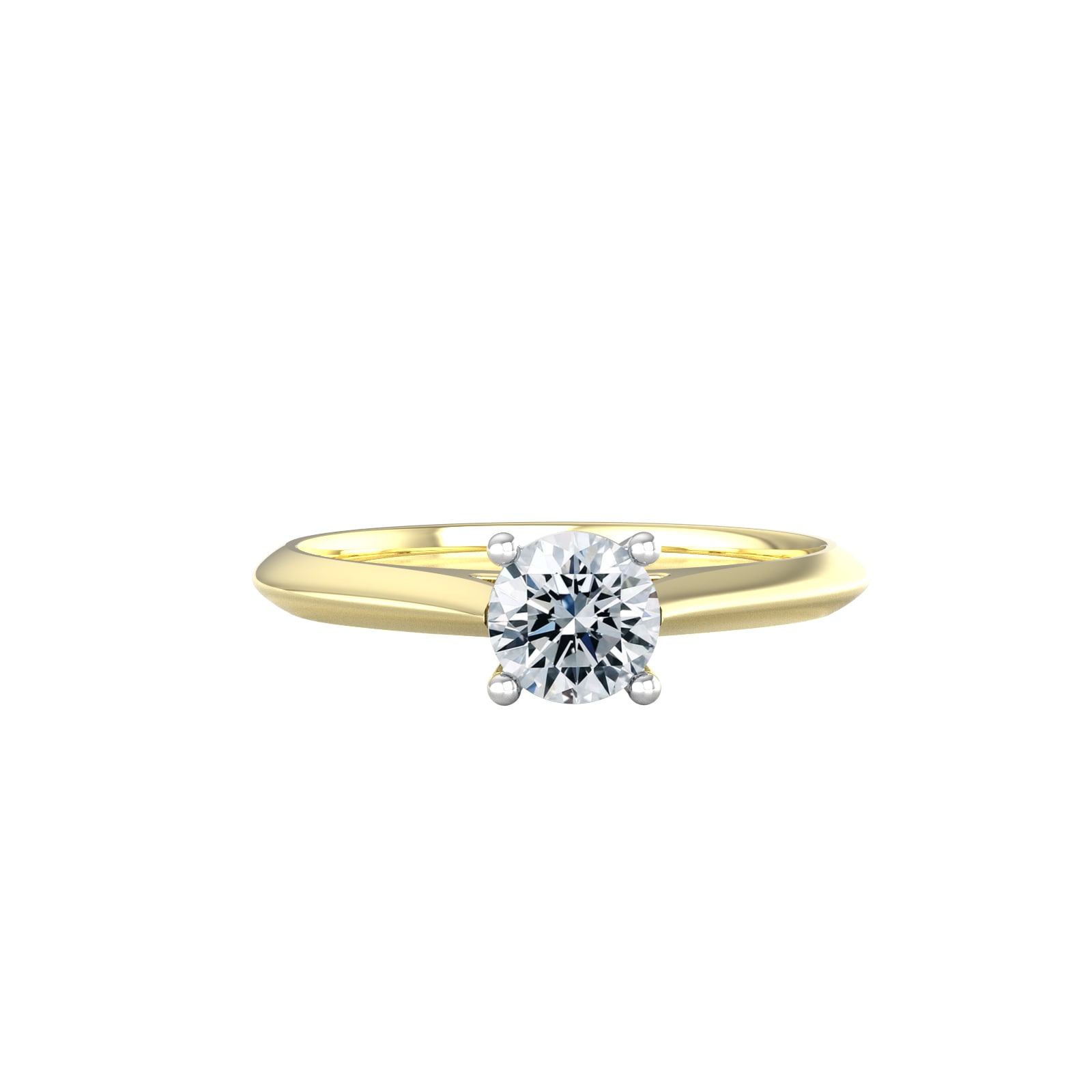 9ct White & Yellow Gold 0.50ct Diamond Ring - Ring Size I